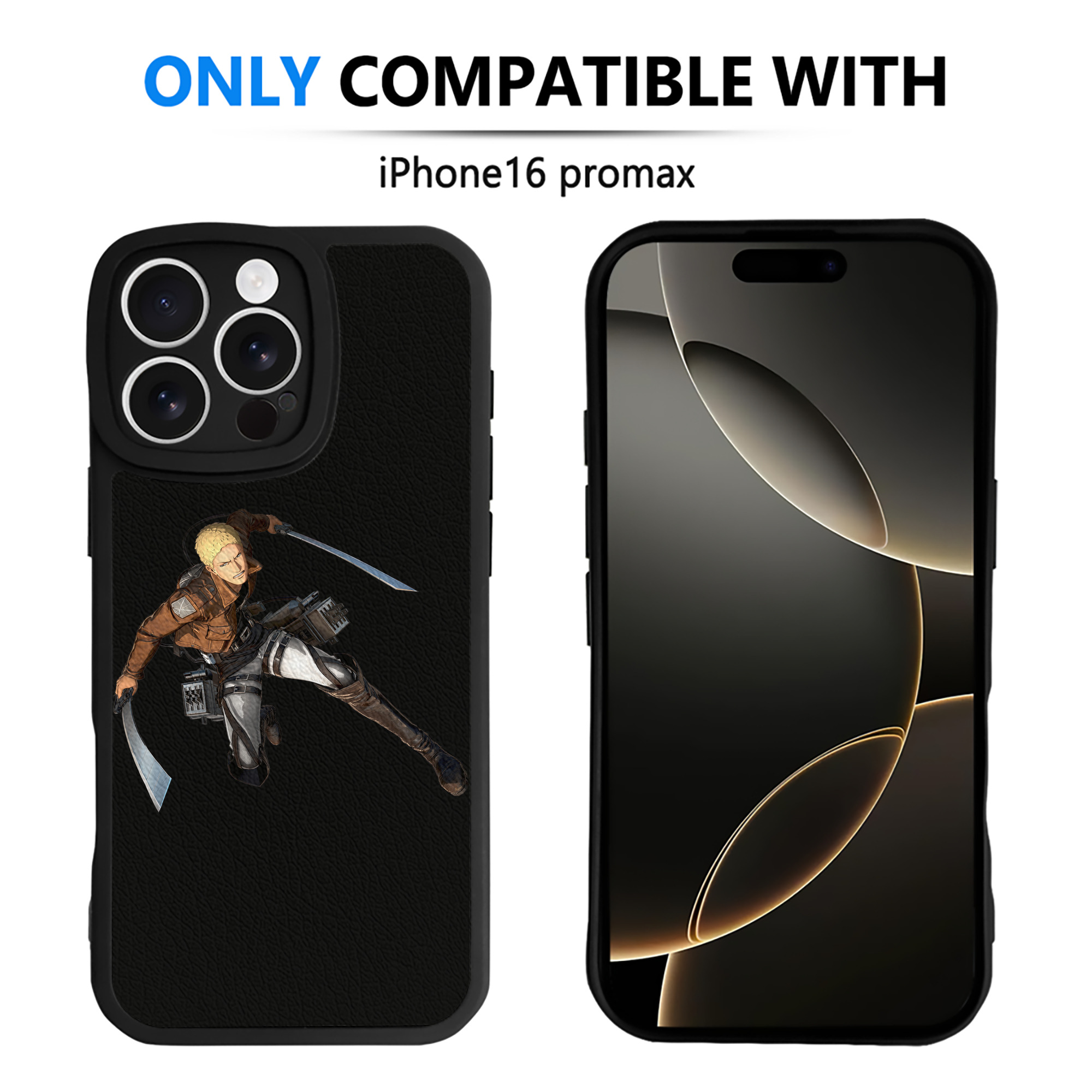 （画像用） 進撃の巨人 ライナー・ブラウン Attack on Titan Reiner Braun 【iPhone 16シリーズ対応】シリコンスマホケース（レザー調） 材質：シリコン
